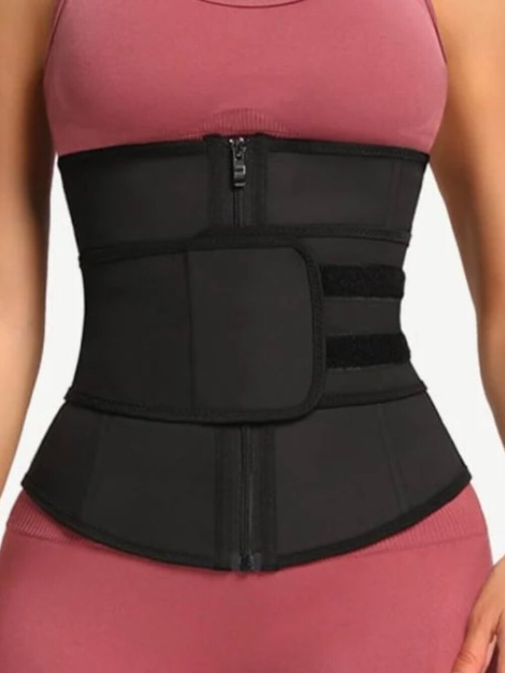 SUPERBFit Black Waist Trainer with Adjustable Belt